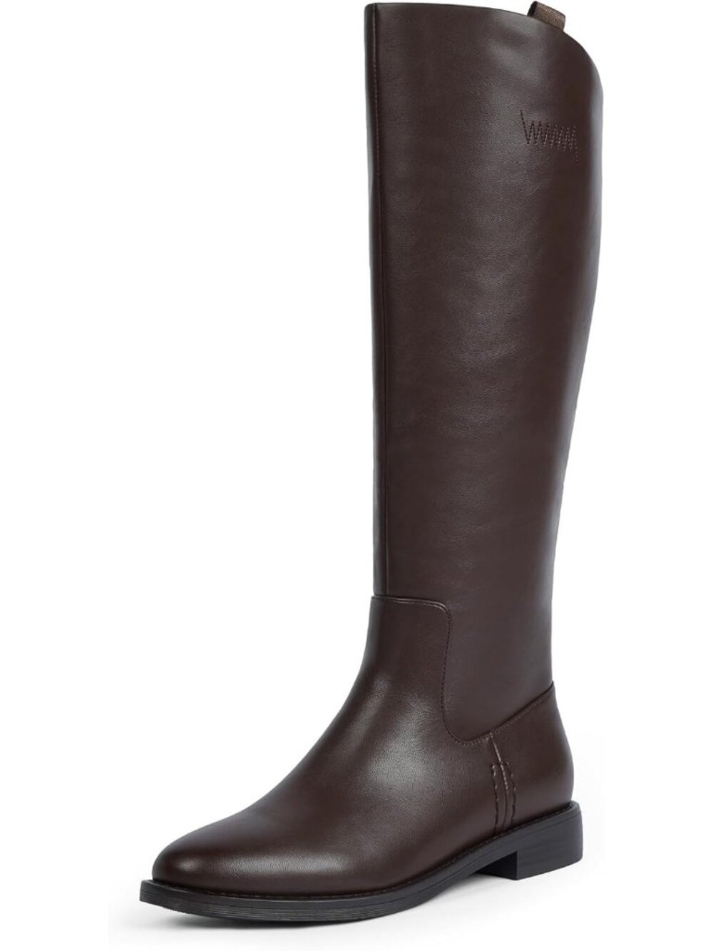 Retro Knee High Boots for Women - Rounded Toe, Flat Chunky Heel, Riding Style
